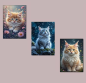 Preview: Diamond Painting 3 verschiedene Katzen